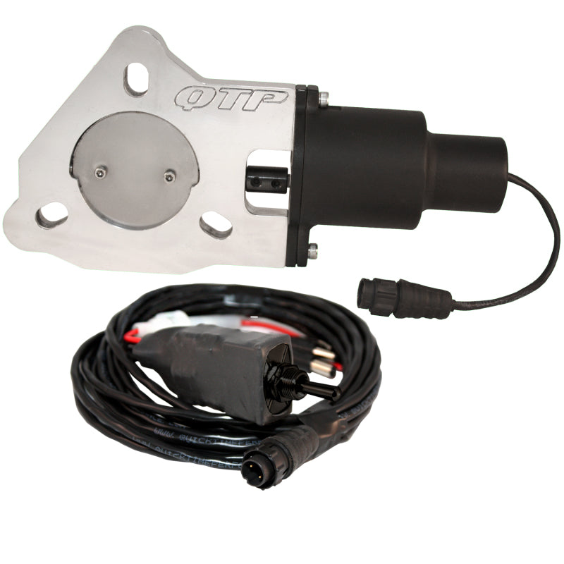 QTP 2.5in Bolt-On QTEC Electric Cutout Valve - Single -  Shop now at Performance Car Parts