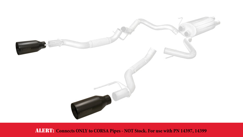Corsa 2017 Ford F-150 Raptor 3in Inlet / 5in Outlet Black Cerakote Tip Kit (For Corsa Exhaust Only) -  Shop now at Performance Car Parts