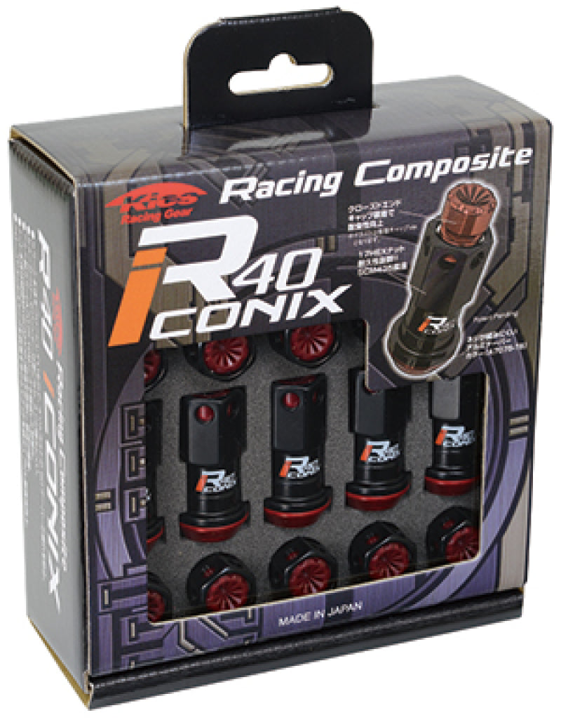Project Kics 16+4 locks Black R40 Iconix W/ Plastic Cap (Black) - 12X1.25 -  Shop now at Performance Car Parts
