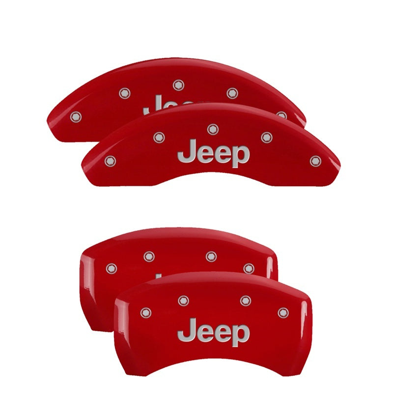 MGP 4 Caliper Covers Engraved Front & Rear JEEP Red finish silver ch -  Shop now at Performance Car Parts