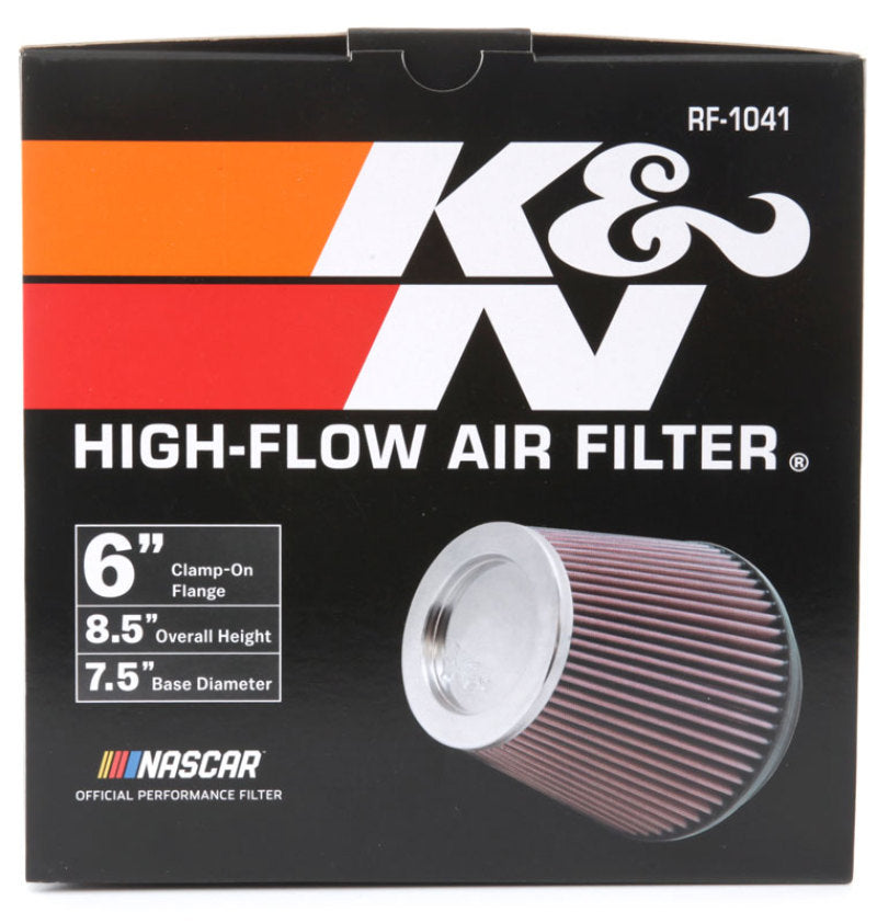 K&N Round Tapered Universal Air Filter 6 inch Flange 7 1/2 inch Base 5 inch Top 7 1/2 inch Height -  Shop now at Performance Car Parts