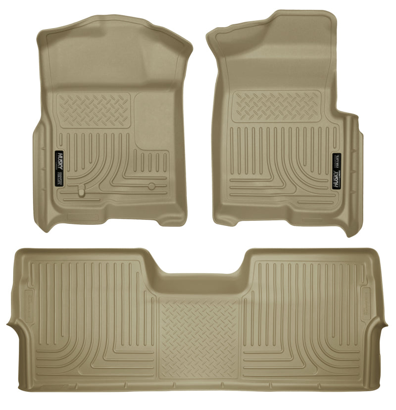 Husky Liners 09-12 Ford F-150 Super Crew Cab WeatherBeater Combo Tan Floor Liners -  Shop now at Performance Car Parts