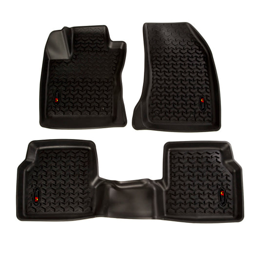 Rugged Ridge Floor Liner Front/Rear Black 2018-2019 Jeep Compass