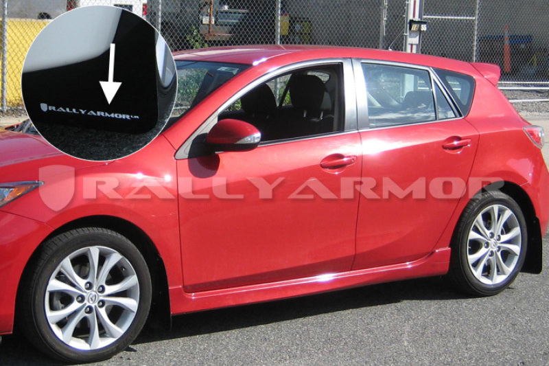Rally Armor 10-13 Mazda3/Speed3 Black UR Mud Flap w/ White Logo -  Shop now at Performance Car Parts
