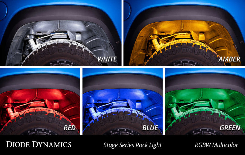 Diode Dynamics Stage Series RGBW LED Rock Light (8-pack) -  Shop now at Performance Car Parts