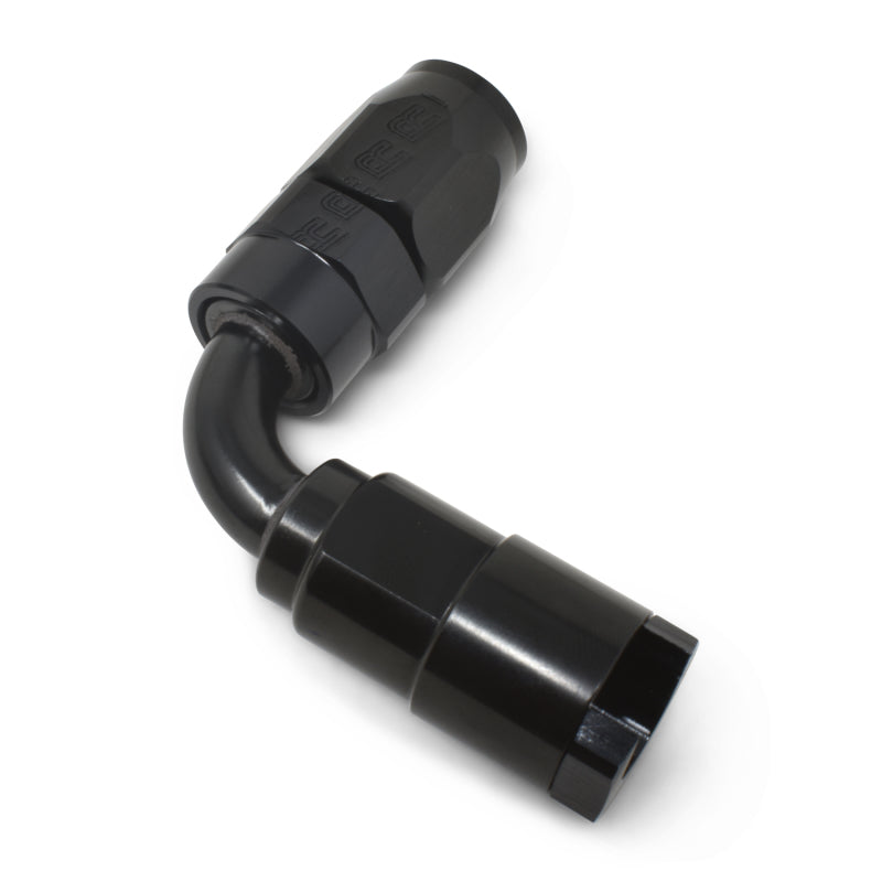Russell Performance 3/8in SAE Quick Disc Female to -6 Hose Black 90 Degree Hose End -  Shop now at Performance Car Parts