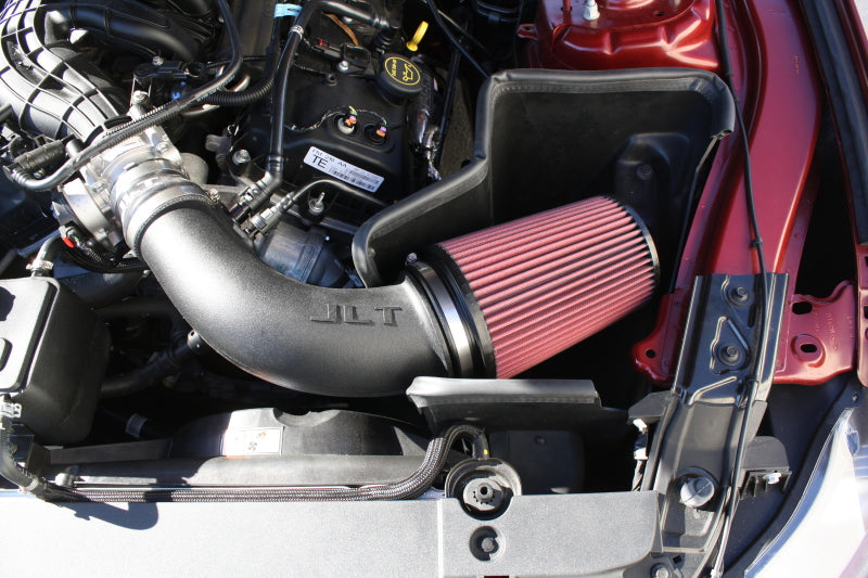 JLT 15-17 Ford Mustang V6 Black Textured Cold Air Intake Kit w/Red Filter -  Shop now at Performance Car Parts