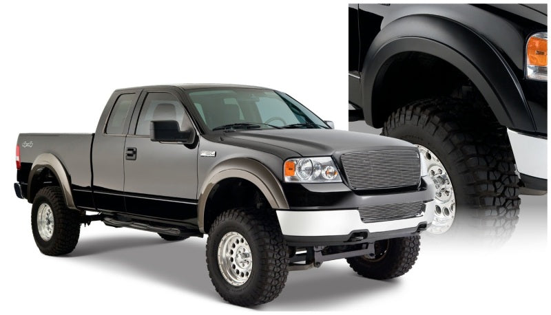 Bushwacker 04-08 Ford F-150 Styleside Extend-A-Fender Style Flares 4pc 66.0/78.0/96.0in Bed - Black -  Shop now at Performance Car Parts