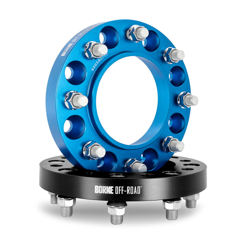 Mishimoto Borne Off-Road Wheel Spacers 8X165.1 121.3 25 M14 Blu -  Shop now at Performance Car Parts