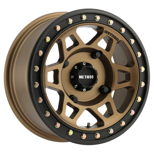 Method MR405 UTV Beadlock 15x7 5+2/38mm Offset 4x136 106mm CB Method Bronze Wheel - Matte Black Ring -  Shop now at Performance Car Parts