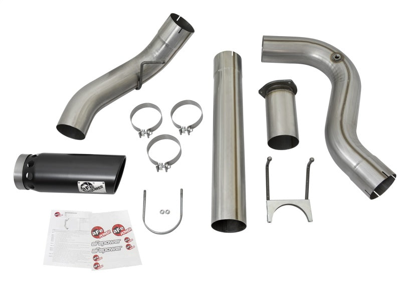aFe Large Bore-HD 5in DPF Back 409 SS Exhaust System w/Black Tip 2017 Ford Diesel Trucks V8 6.7L(td) -  Shop now at Performance Car Parts