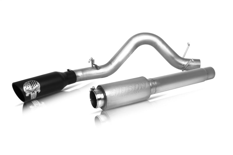 Gibson 14-15 GMC Sierra 1500 SLT 5.3L 4in Patriot Skull Series Cat-Back Single Exhaust - Stainless -  Shop now at Performance Car Parts