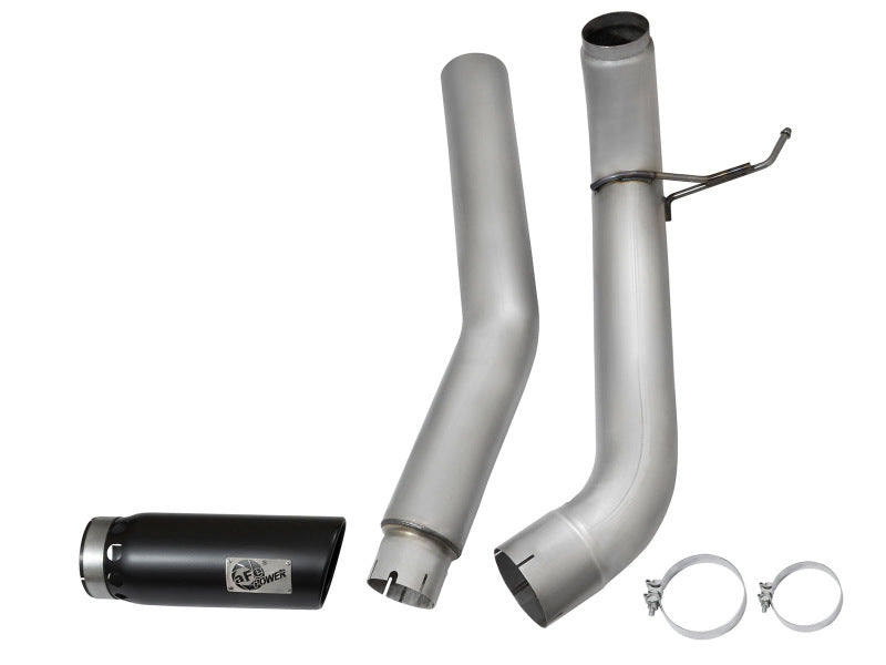 aFe LARGE BORE HD 5in DPF-Back SS Exhaust w/ Black Tip 2016 Nissan Titan 5.0L V8 (td) CC SB -  Shop now at Performance Car Parts