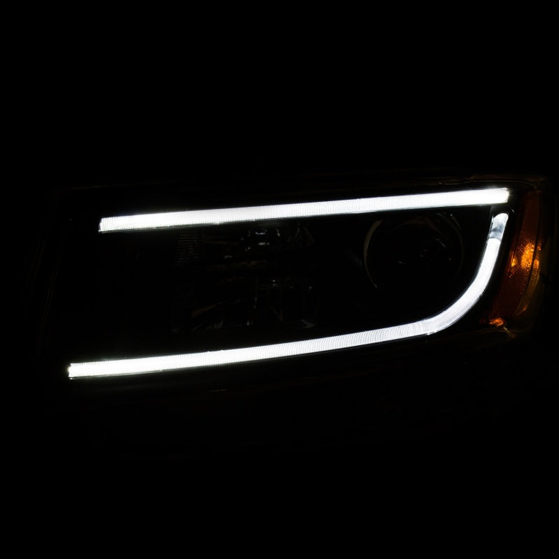 ANZO 2014-2015 Jeep Grand Cherokee Projector Headlights w/ Plank Style Design Black -  Shop now at Performance Car Parts