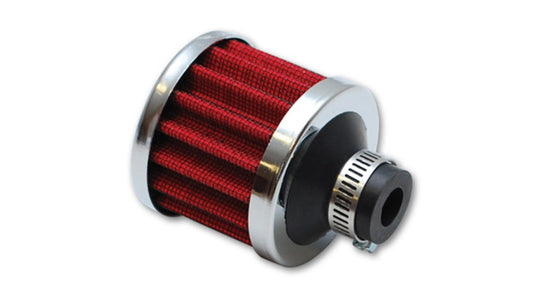 Vibrant Crankcase Breather Filter w/ Chrome Cap 2 1/8in 55mm Cone ODx2 5/8in 68mm Tallx3/8in 9mm ID -  Shop now at Performance Car Parts