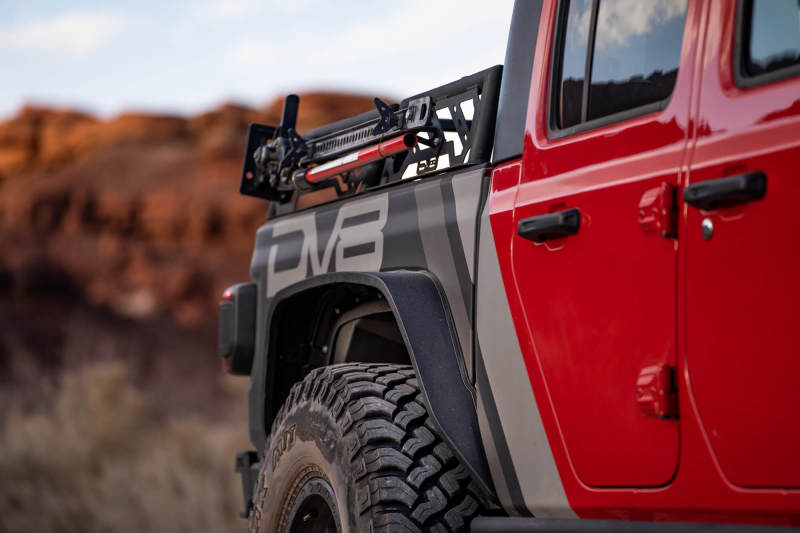 DV8 Offroad 20-22 Jeep Gladiator JT / 05-21 Toyota Tacoma Overland Bed Rack - 2pc. Adjustable -  Shop now at Performance Car Parts