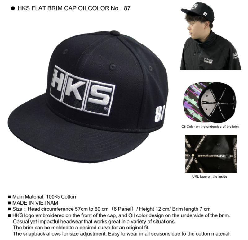 HKS Flat Brim Cap No. 87 - Oil Color -  Shop now at Performance Car Parts