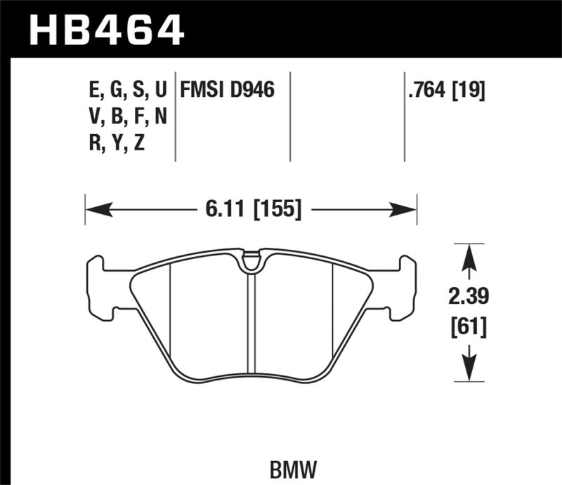Hawk BMW 330Ci/330i/330Xi/M3/X3/Z4 DTC-70 Front Race Pads -  Shop now at Performance Car Parts