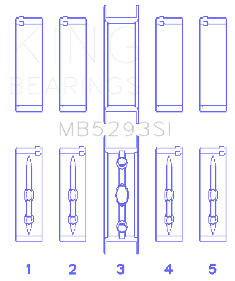 King GM 294/325/345/364CI 4.8/5.3/5.7/6.0L L20/LS1/LS2/LS4/LS6 (Size STD) Main Bearing Set -  Shop now at Performance Car Parts