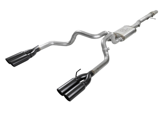 aFe Vulcan Series 4-3in 304SS Exhaust Cat-Back w/ Blk Tips 2019 GM Silverado/Sierra 1500 V8-6.2L -  Shop now at Performance Car Parts