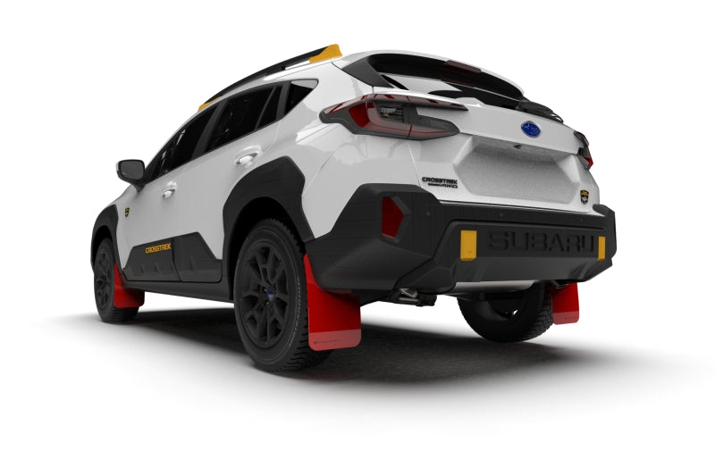 Rally Armor - 2024 Subaru Crosstrek (Wilderness Only) Red UR Mud Flap W/White Logo - No Drilling Req -  Shop now at Performance Car Parts