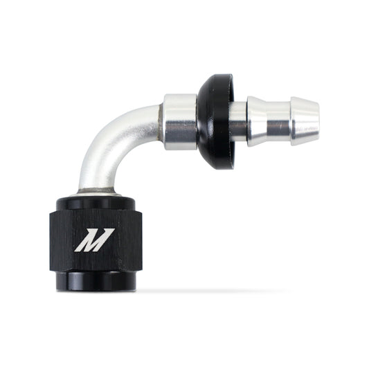 Mishimoto 90-Degree Push Lock Fitting - 4AN -  Shop now at Performance Car Parts