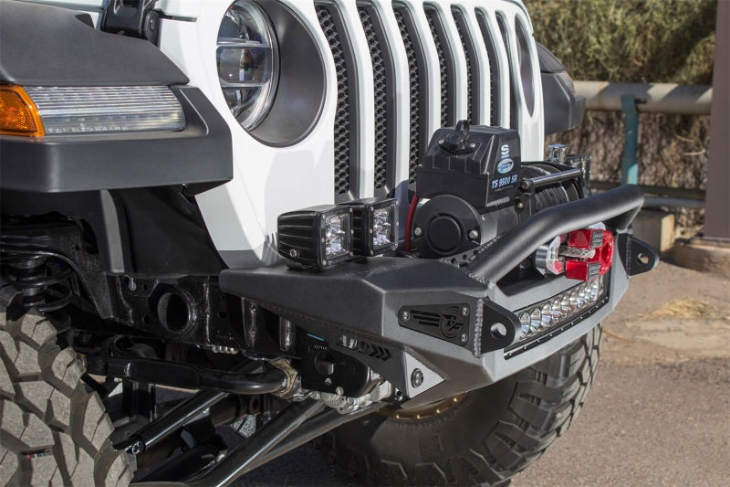 Addictive Desert Designs 2018 Jeep Wrangler JL Rock Fighter Front Bumper w/ Low Profile Top Hoop -  Shop now at Performance Car Parts