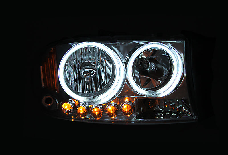 ANZO 1997-2004 Dodge Dakota Projector Headlights w/ Halo Black 1 pc -  Shop now at Performance Car Parts