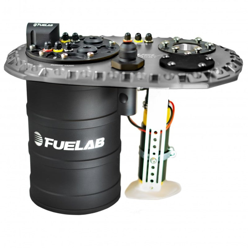 Fuelab Quick Service Surge Tank w/Bosch Lift Pump & Dual 500LPH Brushed Pumps w/Controller -Titanium -  Shop now at Performance Car Parts