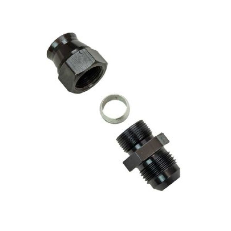 Moroso Aluminum Fitting Adapter 8AN Male to 1/2in Tube Compression - Black -  Shop now at Performance Car Parts
