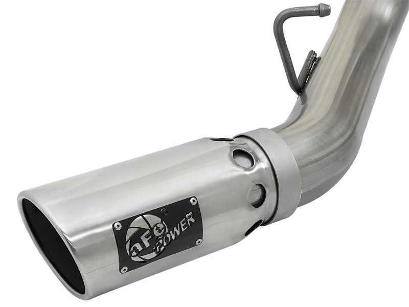 aFe Large Bore-HD 4in 409-SS DPF-Back Exhaust w/Dual Polished Tips 2017 GM Duramax V8-6.6L (td) L5P -  Shop now at Performance Car Parts
