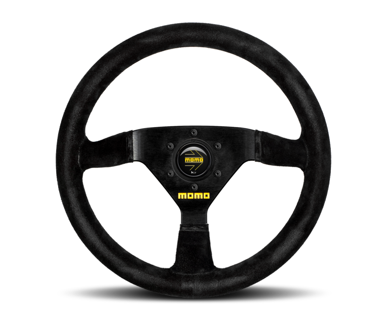 Momo MOD69 Steering Wheel 350 mm -  Black Suede/Black Spokes -  Shop now at Performance Car Parts