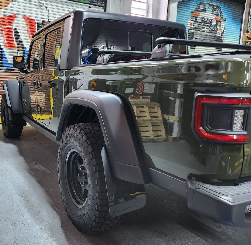 Rally Armor 19-23 Jeep JT Gladiator Mojave/Rubicon Black Mud Flap w/ Grey Logo -  Shop now at Performance Car Parts