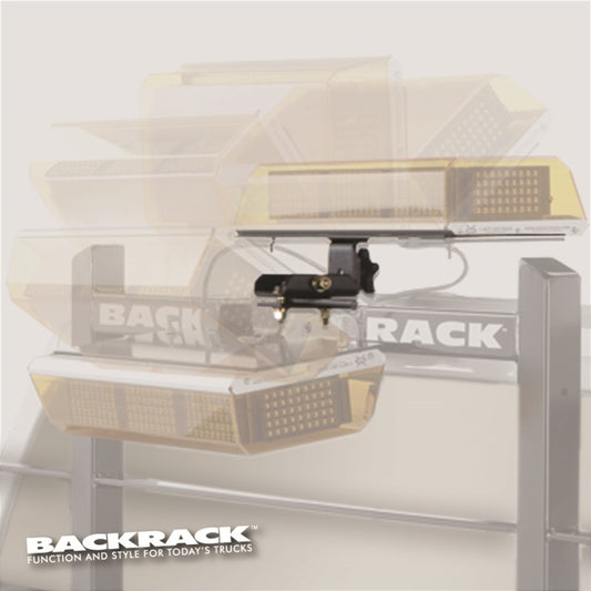 BackRack Light Bracket 16in x 7in Base Center Mount Folding - Performance Car Parts