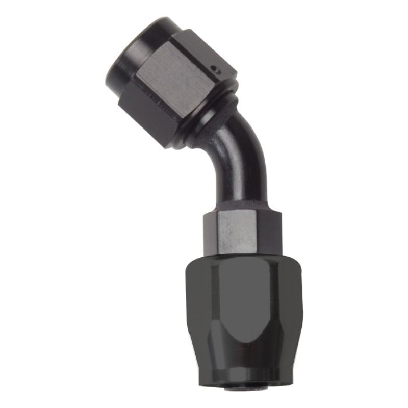 Russell Performance -6 AN Black 45 Degree Full Flow Hose End -  Shop now at Performance Car Parts