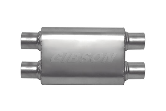 Gibson MWA Superflow Dual/Dual Oval Muffler - 4x9x14in/3in Inlet/3in Outlet - Stainless -  Shop now at Performance Car Parts