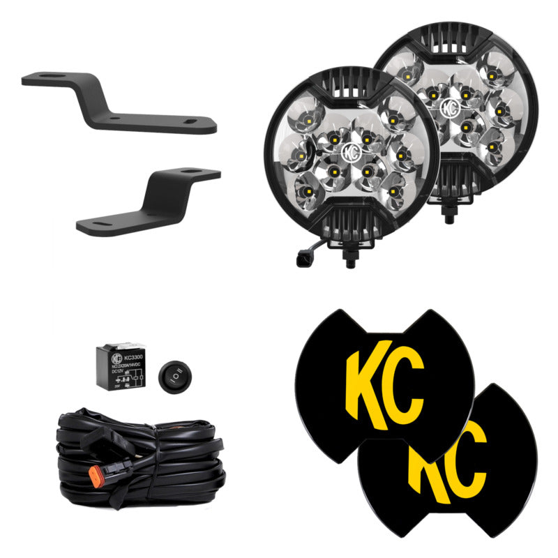 KC HiLiTES 21+ Ford Bronco SlimLite LED 2-Light System Ditch Light Kit -  Shop now at Performance Car Parts