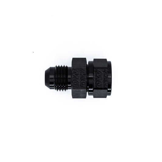 DeatschWerks 6AN Male Flare to Fuel Pump Outlet Barb Adapter - Anodized Matte Black -  Shop now at Performance Car Parts