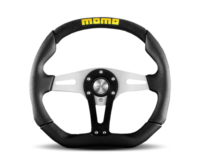 Momo Trek Steering Wheel 350 mm - Black AirLeather/Brshd Al Spokes -  Shop now at Performance Car Parts