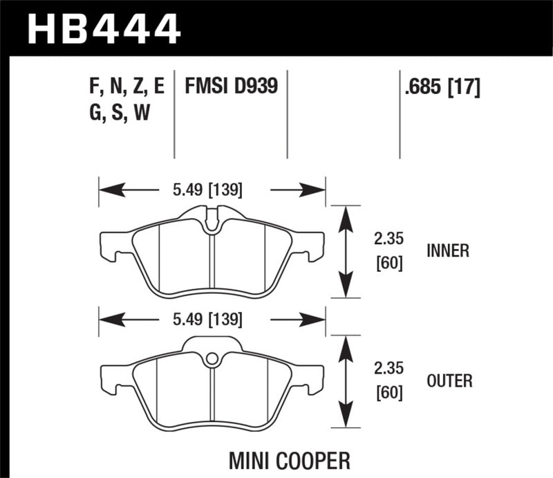 Hawk 02-08 Mini Cooper DTC-30 Race Front Brake Pads -  Shop now at Performance Car Parts