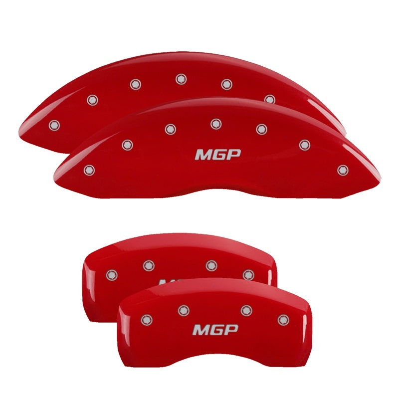 MGP 4 Caliper Covers Engraved Front & Rear MGP Red Finish Silver Char 2017 Toyota Corolla iM -  Shop now at Performance Car Parts