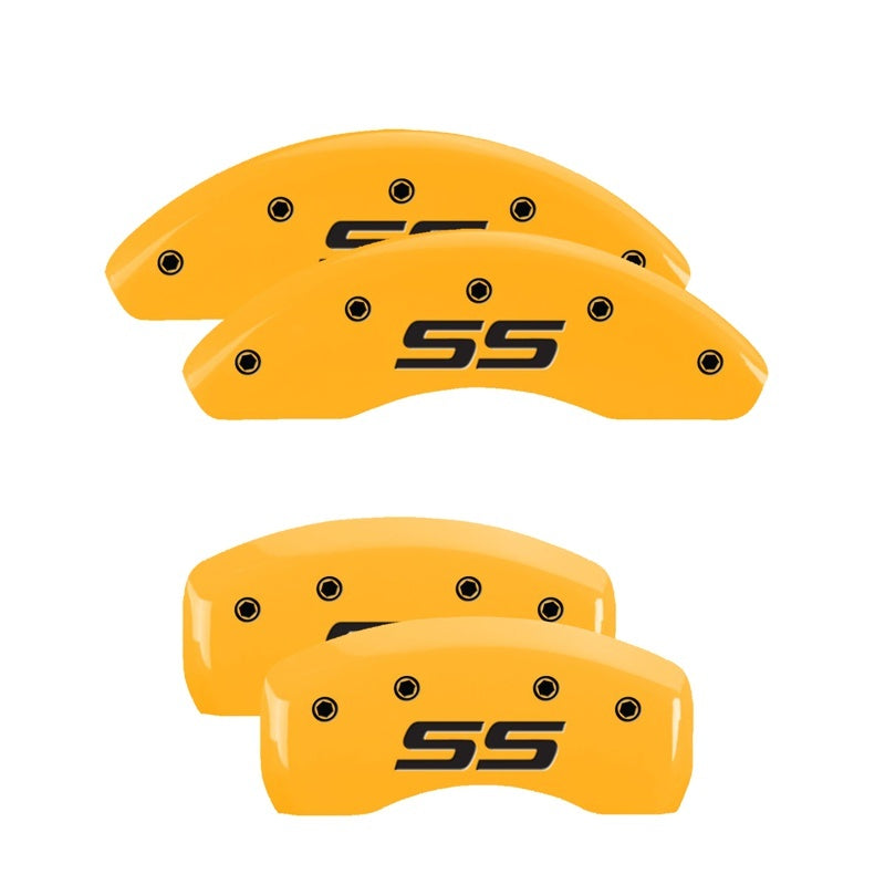 MGP 4 Caliper Covers Engraved Front & Rear Monte Carlo SS Yellow Finish Black Char 2002 Chevy Impala -  Shop now at Performance Car Parts