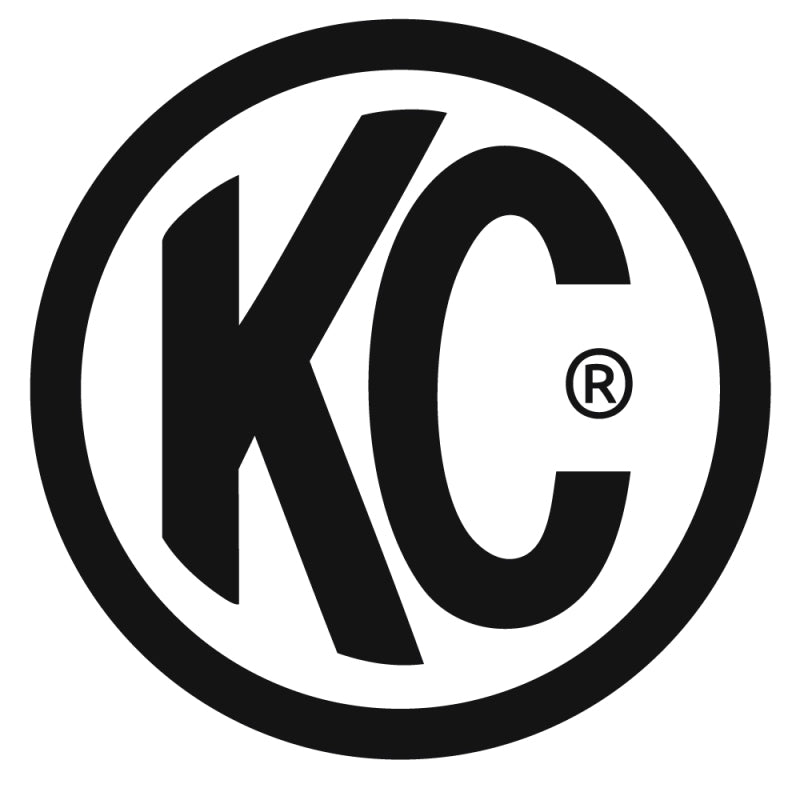 KC HiLiTES 6in. Round Hard Cover for Daylighter/SlimLite/Pro-Sport (Single) - Black w/White KC Logo -  Shop now at Performance Car Parts