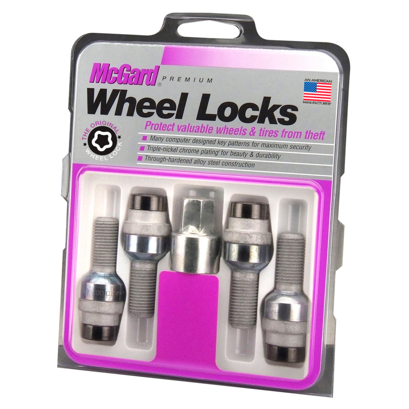 McGard Wheel Lock Bolt Set - 4pk. (Radius Seat) M14X1.5 / 17mm Hex / 28.2mm Shank Length - Black -  Shop now at Performance Car Parts