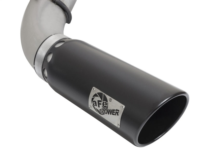 aFe LARGE BORE HD 5in DPF-Back SS Exhaust w/ Black Tip 2016 Nissan Titan 5.0L V8 (td) CC SB -  Shop now at Performance Car Parts