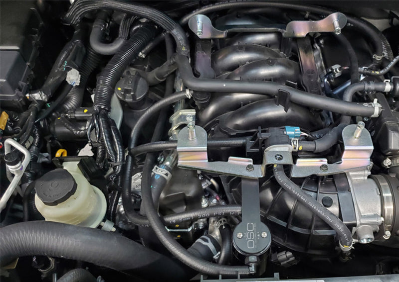 J&amp;L 16-24 Nissan Titan 5.6L Passenger Side Oil Separator 3.0 - Black Anodized -  Shop now at Performance Car Parts