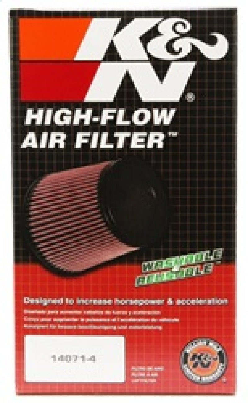 K&N Universal Clamp-On Air Filter 5in FLG / 6-1/2in B / 4-3/8in T / 8-3/4in H