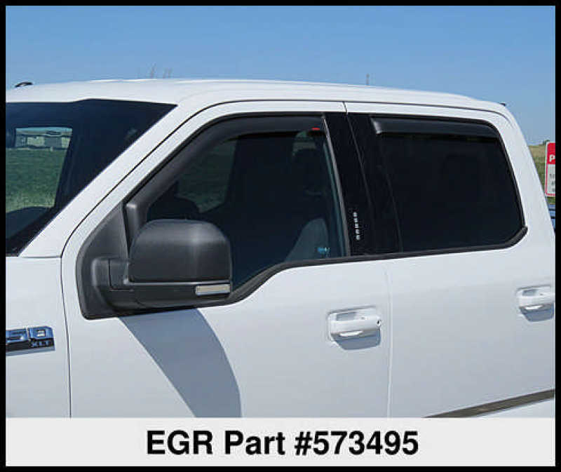 EGR 15+ Ford F150 Crew Cab In-Channel Window Visors - Set of 4 - Matte (573495) -  Shop now at Performance Car Parts