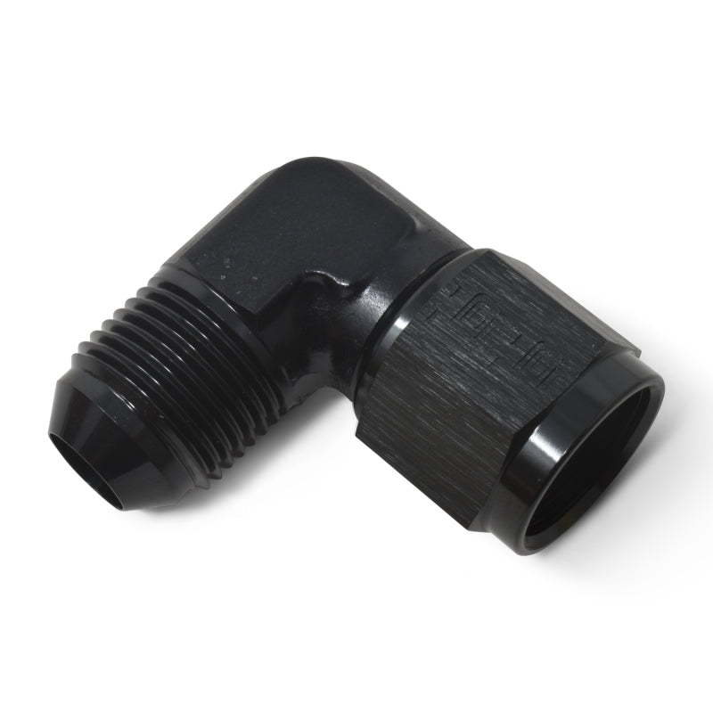 Russell Performance -6 AN 90 Degree Male AN to Female AN Fitting (Black) -  Shop now at Performance Car Parts