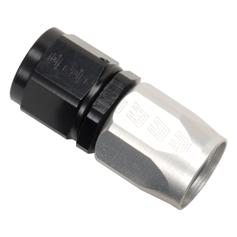 Russell Performance -8 AN Black/Silver Straight Full Flow Hose End -  Shop now at Performance Car Parts